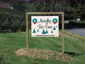 Mehaffy Tree Farm Sign