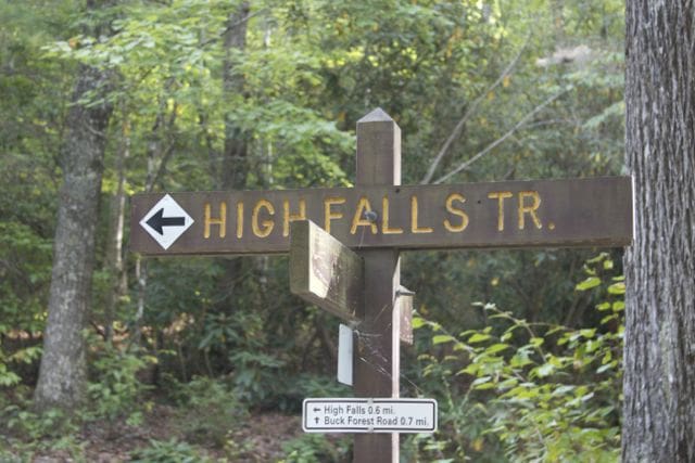 High Falls Trail Sign