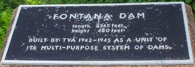 Fontana Dam Plaque