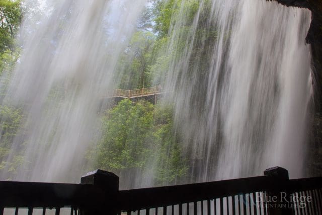 Dry Falls NC Behind the falls
