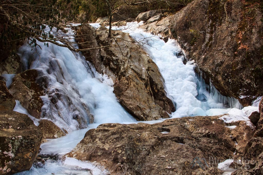 Frozen Sunburst Falls