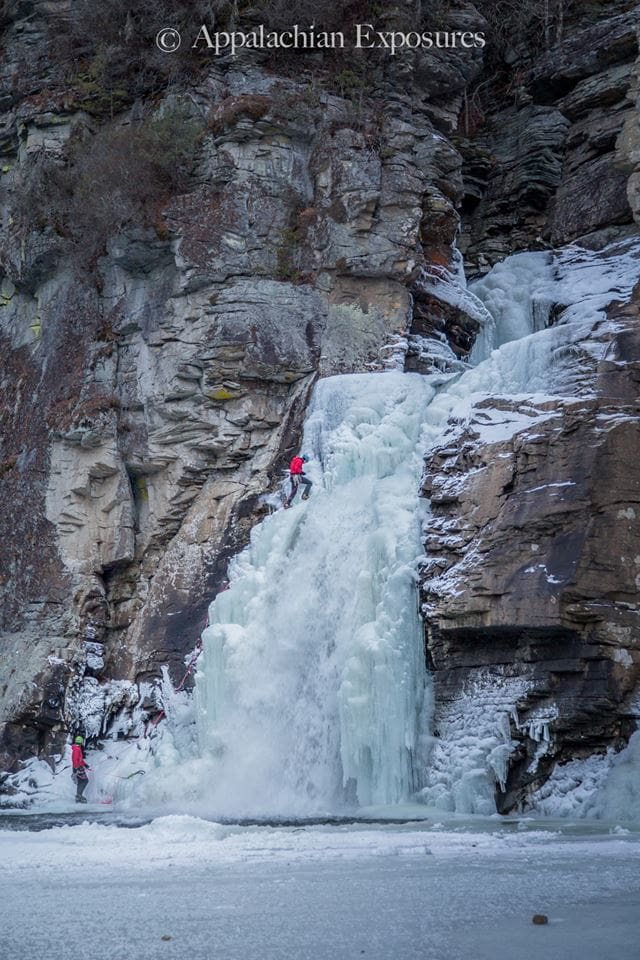 Frozen Linville Falls