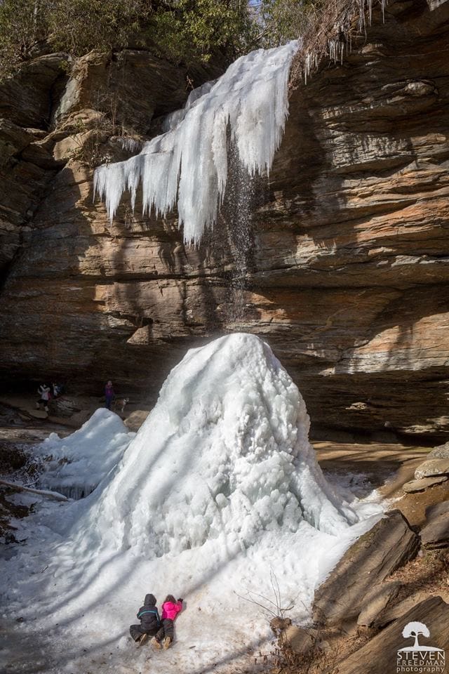Frozen Moore Cove Falls