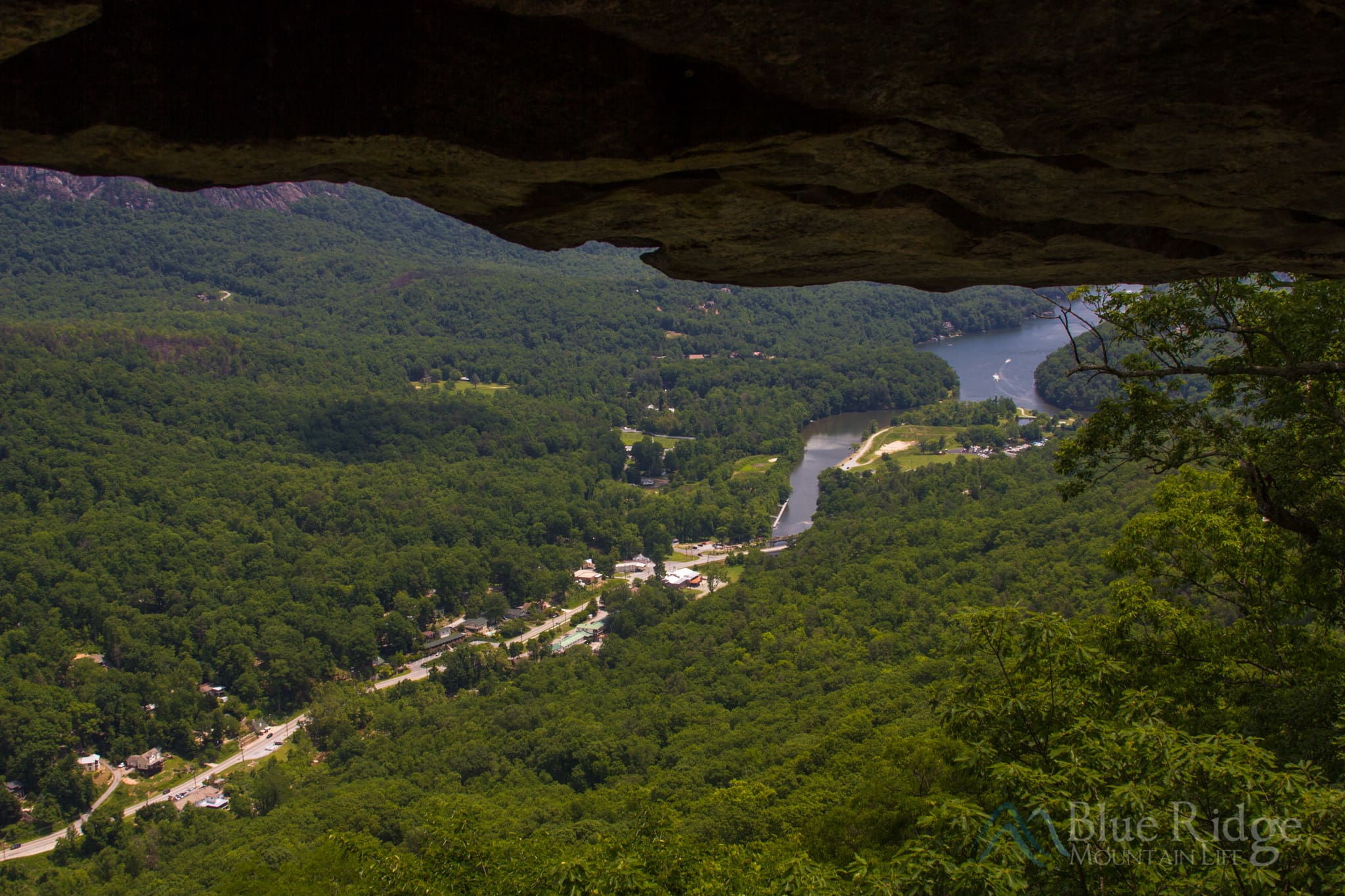 View from the Grotto at Chimney Rock State Park View from the Grotto at Chimney Rock State Park