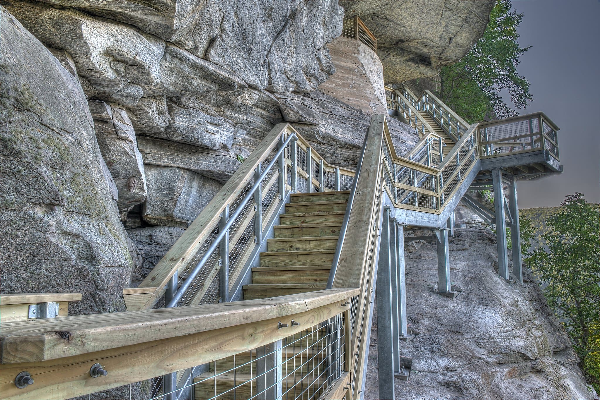 Outcroppings Trail Stairs, Chimney Rock State Park Outcroppings Trail Stairs, Chimney Rock State Park