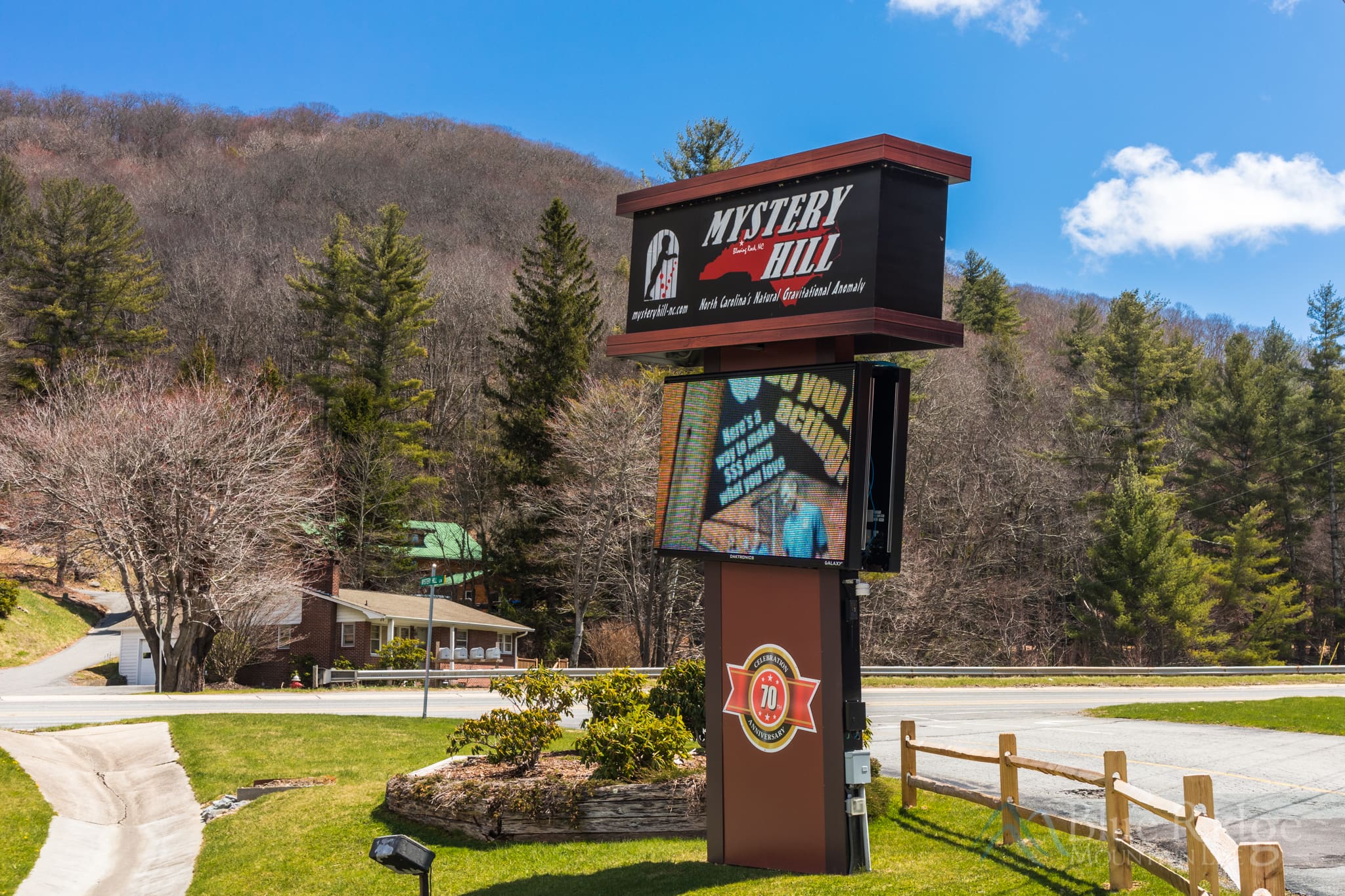 Mystery Hill Blowing Rock NC Sign Mystery Hill Blowing Rock NC Sign
