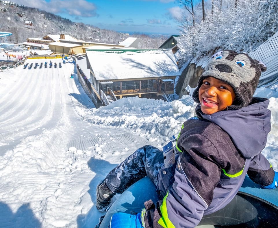 Snow tubing at Uber Gatlinburg TN Snow tubing at Uber Gatlinburg TN