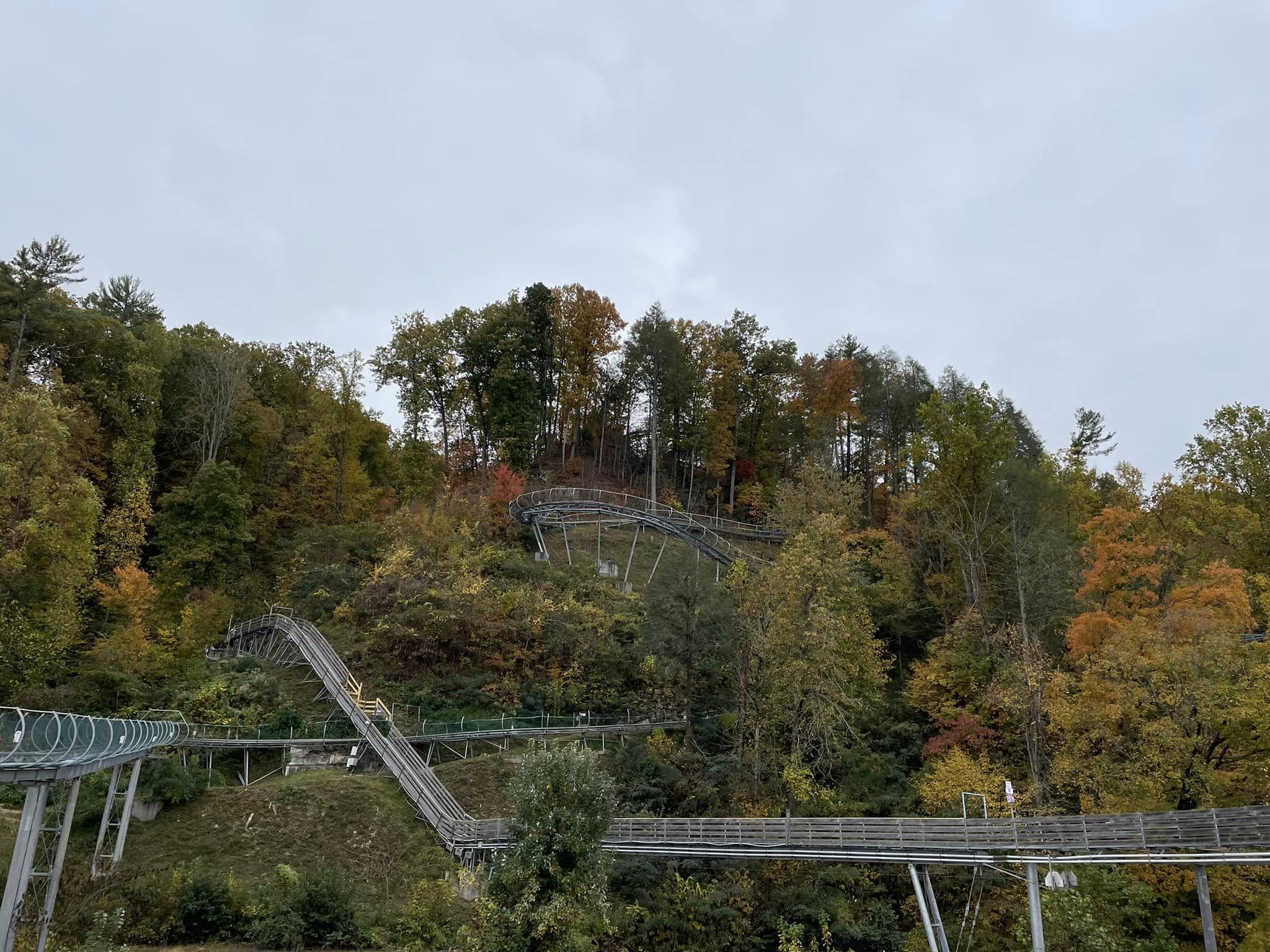Smoky Mountain Alpine Coaster in Pigeon Forge TN Fall view of Smoky Mountain Alpine Coaster in Pigeon Forge TN