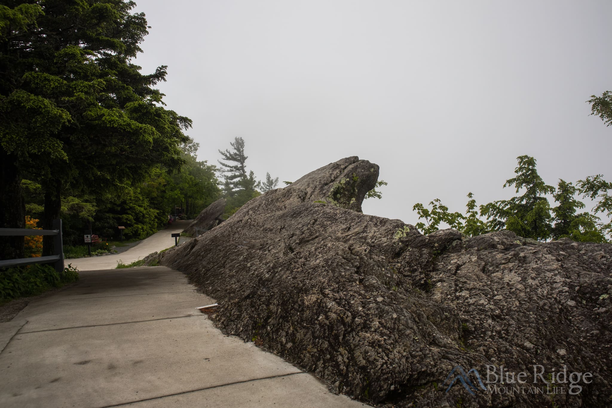 The Blowing Rock in Blowing Rock NC A cloudy morning at the Blowing Rock in Blowing Rock NC