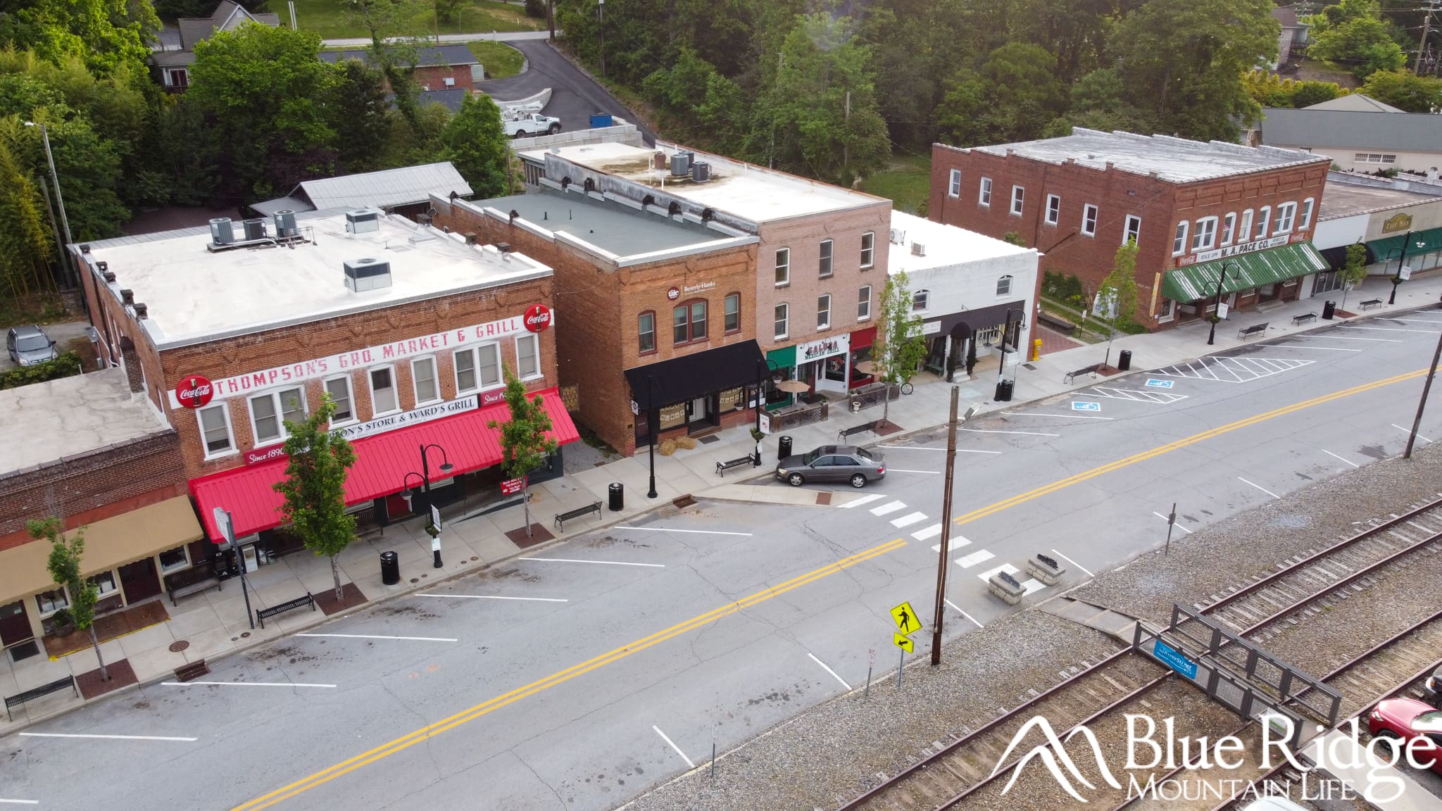 Aerial View of downtown Saluda NC Aerial View of downtown Saluda NC