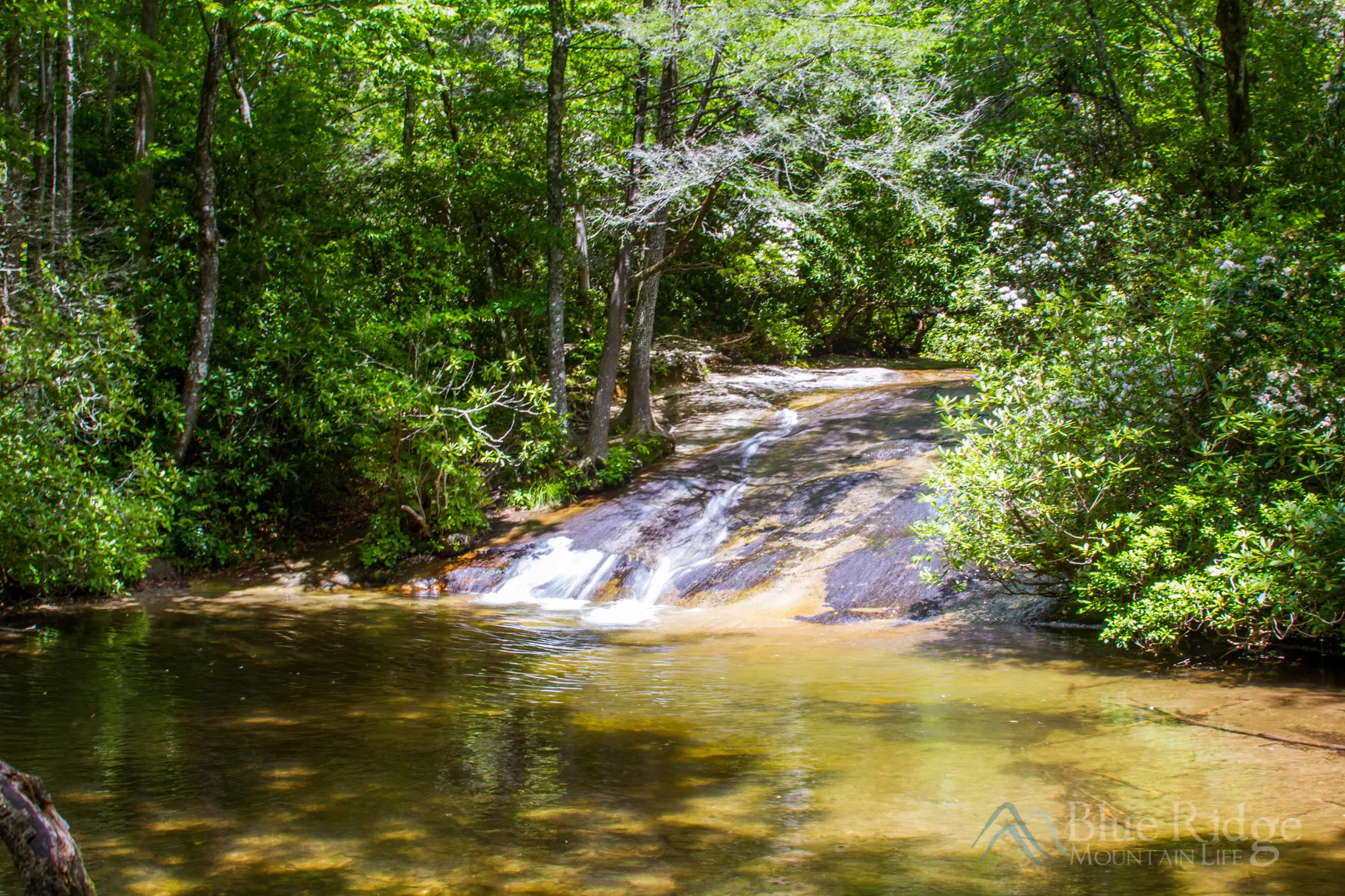 Small Sliding Rock in Cove Creek Campground Small Sliding Rock in Cove Creek Campground