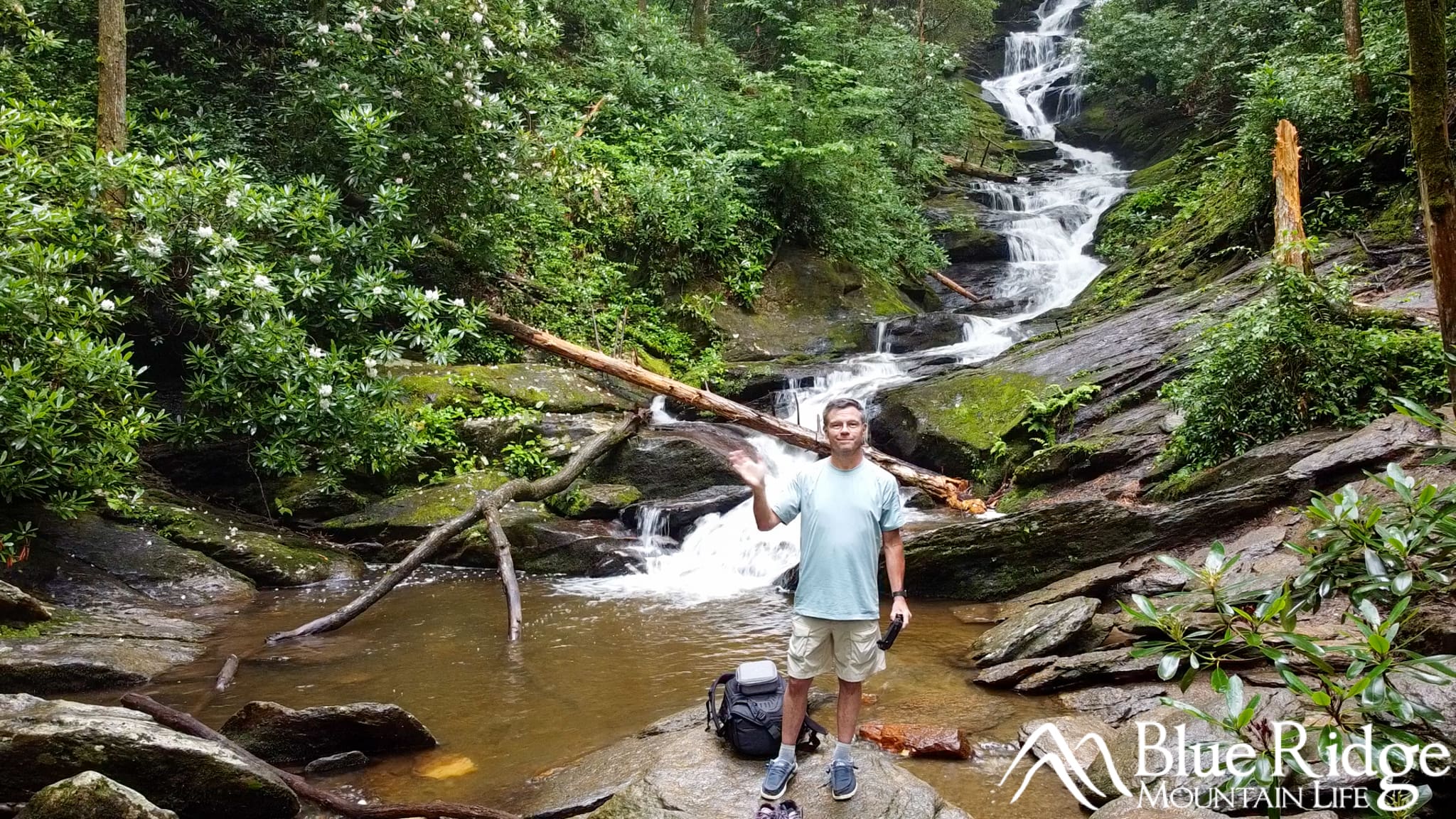Larry at Roaring Fork Falls Larry at Roaring Fork Falls